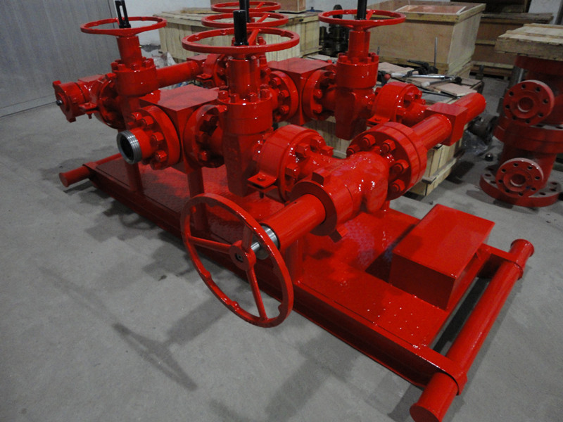 Red Choke Manifold Oil And Gas 2 1/16" X 10000psi For High Pressure Well Testing