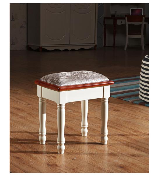 Buy cheap Antique bedroom furniture wooden white dressing chair from wholesalers