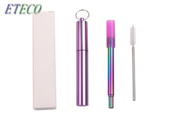 Buy cheap Pure Color Telescopic Stainless Steel Straws For Cold Beverage Drinking from wholesalers