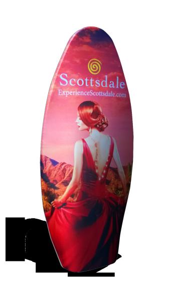 Buy cheap Attractive Tension Fabric Trade Show Displays Stylish Surf Board Shape from wholesalers