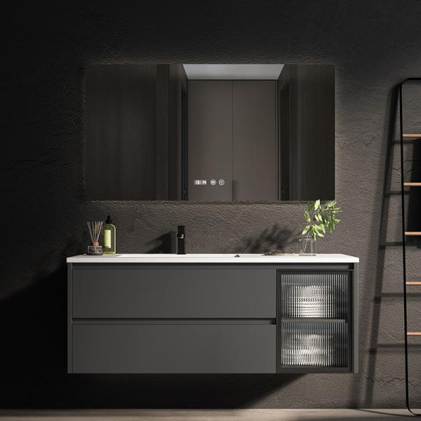 Buy cheap LED Mirror 39in Solid Wood Bathroom Cabinets Water Resistant Vanity from wholesalers