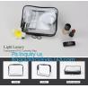 Buy cheap Popular Iridescent Clear PVC Makeup Bag, custom logo printing clear pvc makeup Bag, portable cosmetics makeup bag, handl from wholesalers