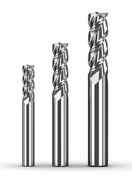 Durable Tungsten Carbide Flat End CNC Milling Cutter For Aluminum Alloy Cutting