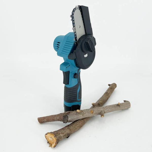 Buy cheap Mini 3 4 Inch Guide Bar Battery Chainsaw blue For Wood Cutting from wholesalers