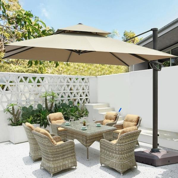 Buy cheap Aluminum Frame Heavy Duty Commercial Outdoor Umbrellas 2.5m Cantilever Parasol from wholesalers