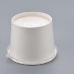 500 ml disposable paper bowl white thickening round packaging paper box with lid