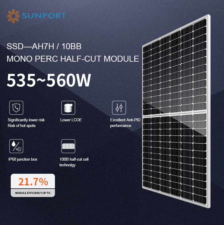 11A Monocrystalline Silicon Sunport Solar Panels 25kg Weight Solar Power Panel