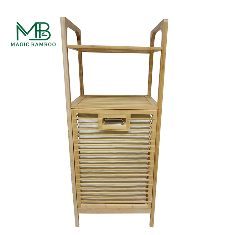 Natural Bamboo Laundry Basket Storage Bin Hamper Dirty Clothes