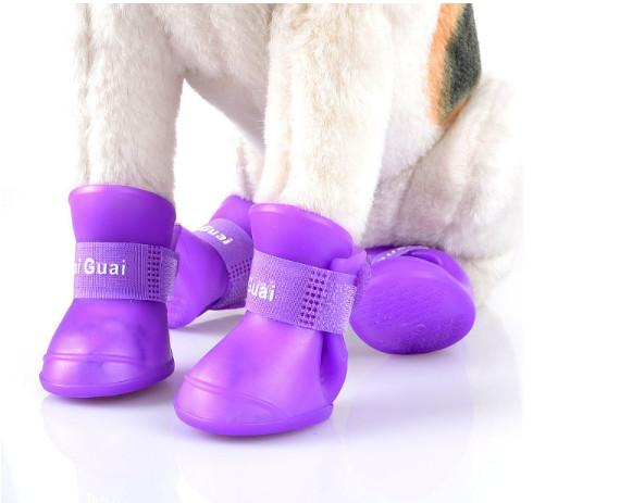 Buy cheap Pet supplies silicone rain boots, non-slip pet shoes, candy color fashion cute dog shoes，red,yellow,pink,black; from wholesalers