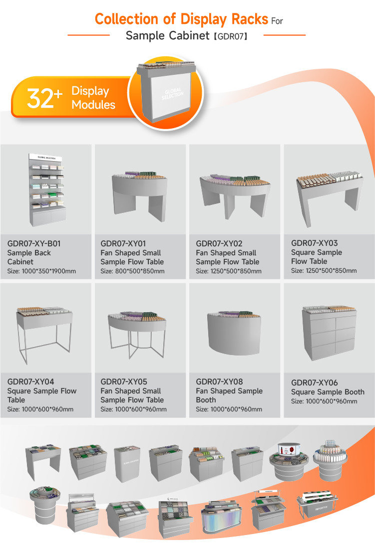 Retail Store Display Grey Wooden Sample Island For Space-Saving Store Rack And Premium Display Rack