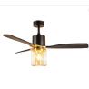 Buy cheap 52inch Ceiling Fan With Light Round Shape Solid Wood Blade Design from wholesalers