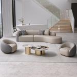 Modern Stainless Steel Living Room Combination Round Coffee Table