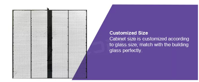 Glass Transparent Video Led Curtain Screen Panel For Concerts P2.8 P3.91 P7.8