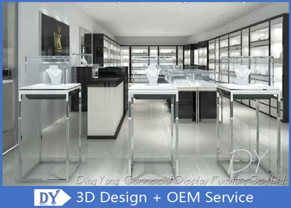 Buy cheap Pre - Assemble Structure Wood Jewelry Glass Display Cabinet 600 X 600 X 1300MM from wholesalers
