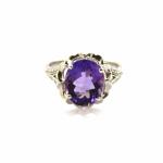 Women Jewelry 9mmx11mm Oval Pink Cubic Zirconia 925 Silver Ring (R186)
