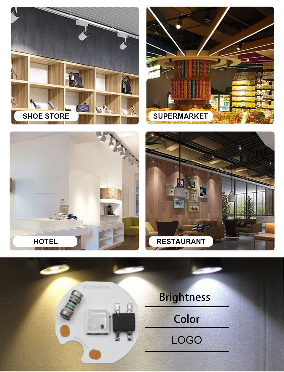 High Brightness SMD LED Chip Raw Material 5W LED COB For Spotlight Downlight