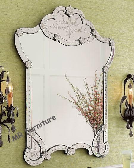Buy cheap Garment Design Venetian Wall Mirror Flowers Etching 4mm Beveled Mirorr from wholesalers