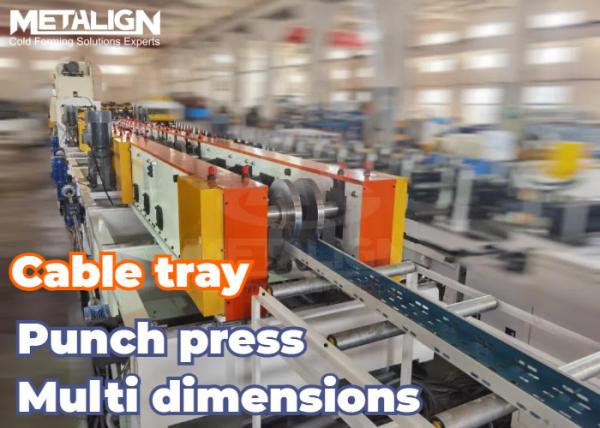 Buy cheap Adjustable Width Slot Type Cable Tray Roll Forming Machine For Pre Punched Steel Profiles from wholesalers