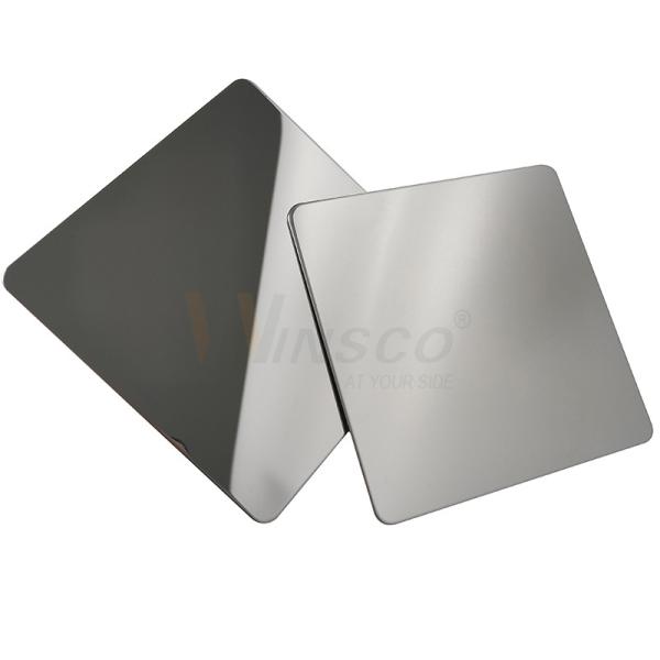 Buy cheap Ornamental Super Mirror Stainless Steel Sheet 201 304 316 Grade With Silver PVD Color from wholesalers