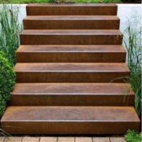 Buy cheap Custom Made Corten Steel Garden Steps Rusted Red Color product