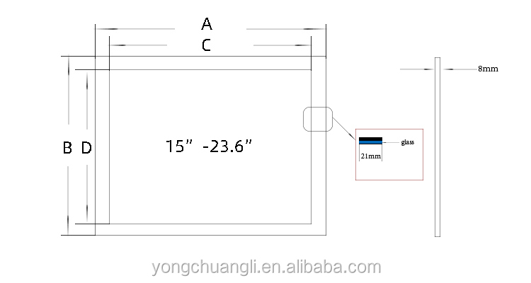 Multi Point Infrared Touch Frame Diy 18.5 Inch Easy Installation Strong Compatibility