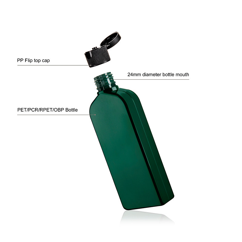 Plastic Customizable Shampoo Squeeze Bottle 7.5 OZ With Flip Cap