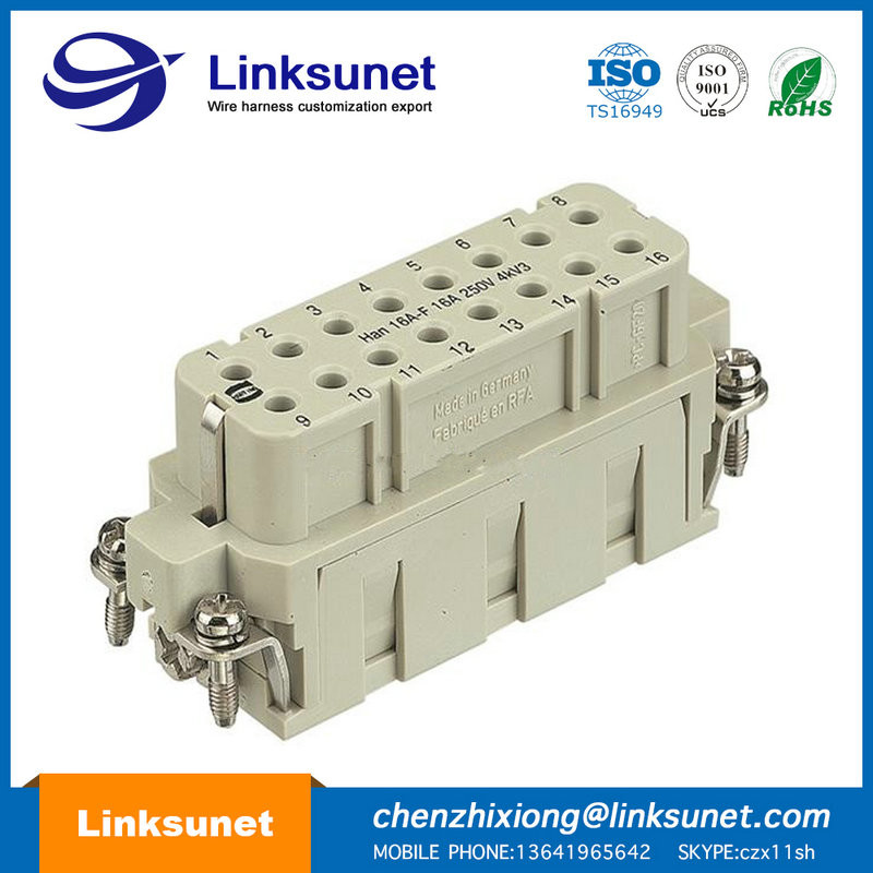 40A Harting Modular Connector Industrial Wire Harness 2P 09140022701 09120123001
