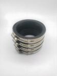 Adjustable 4'' Stainless Steel Hose Clamp Parts Flexible Rubber