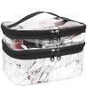 Buy cheap Double Layer Marble PU Travel Makeup Organizer Bag from wholesalers