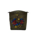 Women Retro Genuine Leather Handbags Embossed Shoulder Bags For Travel FGRE13