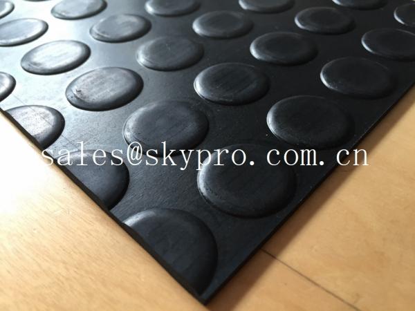 Buy cheap Heavy duty non-slip 3mm coin stud mat round dot rubber sheet floor from wholesalers