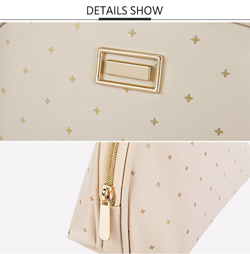 Polyester Customized Shell Shape Blue Toiletry Pouch Bag