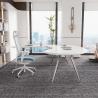 Buy cheap White Snow Mountain Table And Metal Feet , Staff Executive Modern Office Workstation Desk from wholesalers
