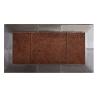 Buy cheap Vintage Dining Room Tables Top Genuine Leather 1.45M Length Metal Table Leg from wholesalers