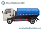 Dongfeng 4 - 5m3 Diesel Arm Hook Garbage Trucks , 4x2 Drive Refuse Truck