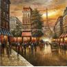 Buy cheap Contemporary Paris Street Scene Canvas Painting Palette Knife Stretching Frame from wholesalers