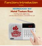 Buddhist dc 5v mini speaker portable digital radio mp3 player with usb input
