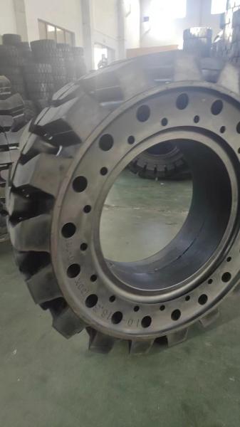 Buy cheap Skid Steer Solid Tyres 10-16.5 12-16.5 Skid steer loader tires for Bobcat skid loaders , CAT skid loader , DEERE , JCB from wholesalers