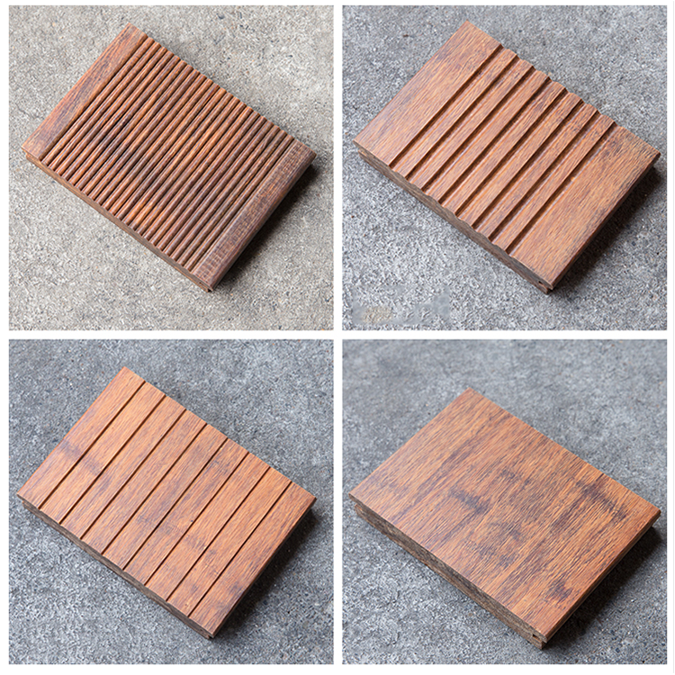 Charcoal Click Engineered Black Bamboo Parquet Outdoor Floor