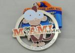 Triathlon Iron Ribbon Medals Nickel Plated For Decoration