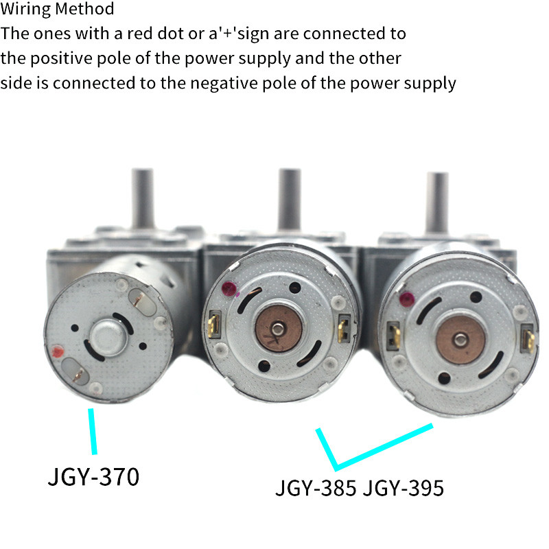 ASLONG JGY-370 37mm 6/12/24V Miniature DC Worm Gear Reducer Motor With Self-Locking Low-Speed Motor
