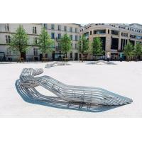 Buy cheap Public Sculpture Furniture Art Polished Outdoor Stainless Steel Chair Customized product