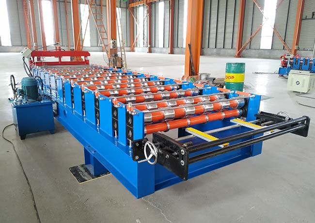 High Rib Hydraulic IBR Making Machine , Corrugated Metal Roofing Machine Chain Size 20mm