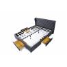 Buy cheap Minimalist 160*200cm King Size Platform Bed Frame Four Drawers from wholesalers