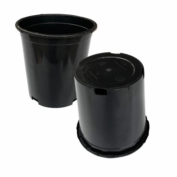 Durable Large 165mm Diameter Hard Plastic Flower Pots 17cm Height