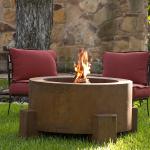 Round 910mm Outdoor Corten Fire Pit Rustic Red 2mm Weathering Steel