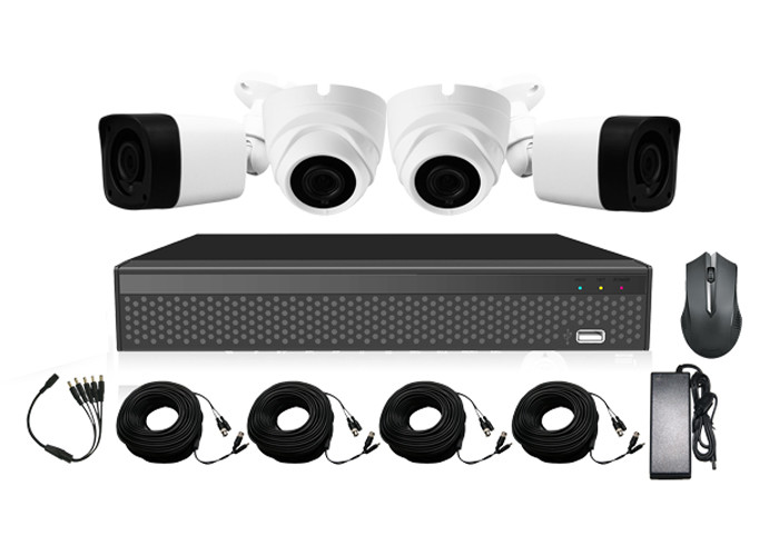 Tvi Cvi Full Hd 1080p Ahd Camera Kit Combo With 4ch Real Time Embedded Linux Xvr
