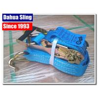 Buy cheap 5000kg Working Load Cargo Tie Down Straps , Commercial E Track Ratchet Straps product