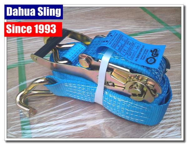 Buy cheap 5000kg Working Load Cargo Tie Down Straps , Commercial E Track Ratchet Straps from wholesalers