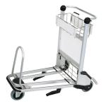 Three Wheel Airport Passenger Luggage Trolley Stainless Steel Airport Cart